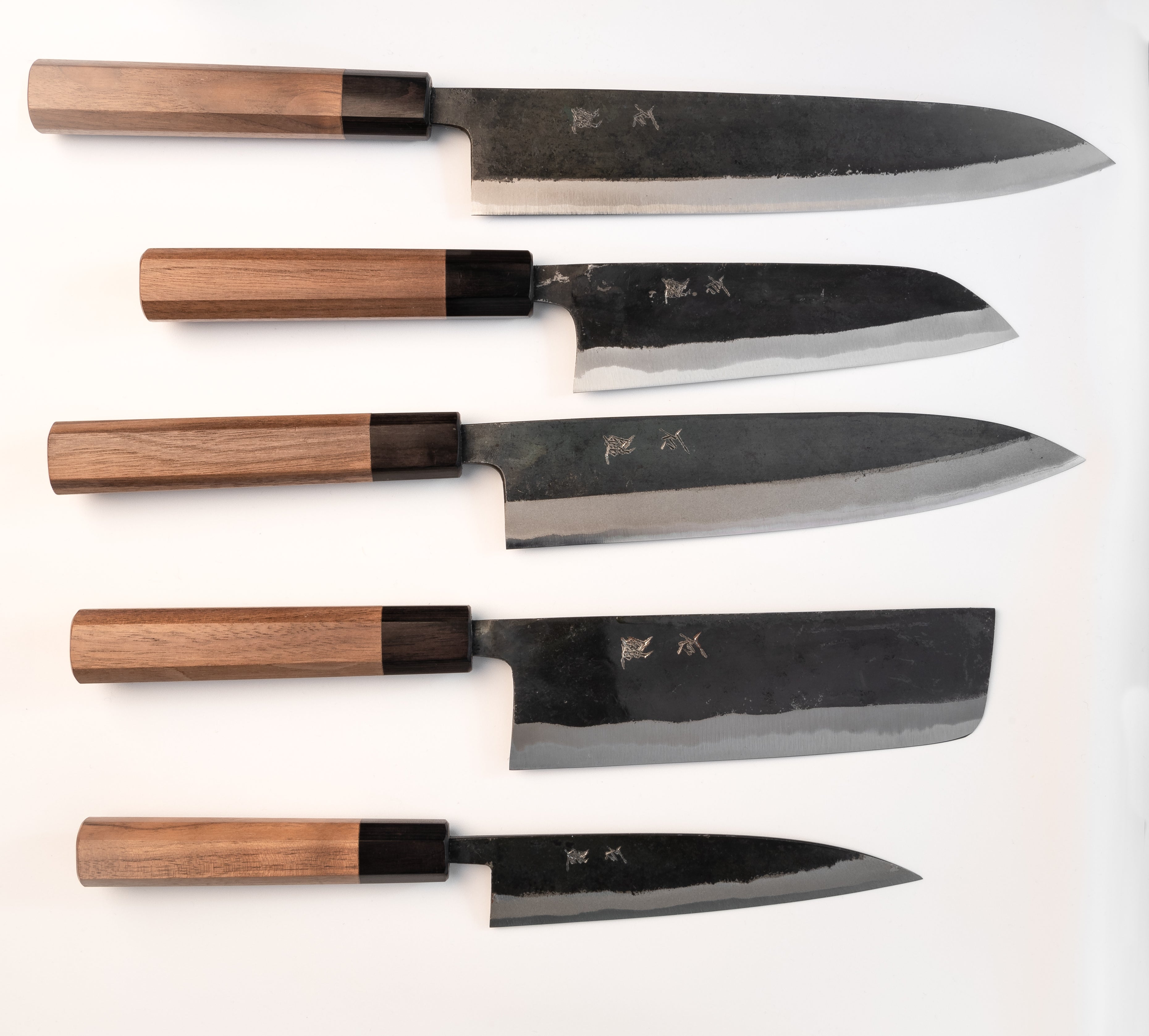 Russell and Crate Japanese Handmade Kitchen Knives Carbon Steel Luxury Collection